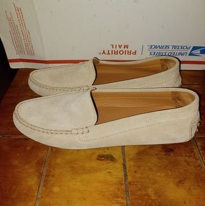 Tan M. Gemi Felize Driving Loafers Women 41 US 10 Suede Mocassin Slip On Italy